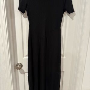 Topshop Black Sheath Dress Crew Neck Short Sleeve